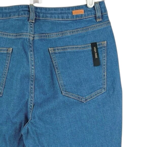 Mossimo Dutti Women's Blue Denim Jeans Size 8 Boot Cut High Rise Stretch NWT - Picture 6 of 13